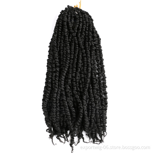 Pre-Twisted Hair 18 Inch Faux Locs Water Wave Crochet Braid French Curls Long Locs Urtra Synthetic Braiding Jumbo Ombre